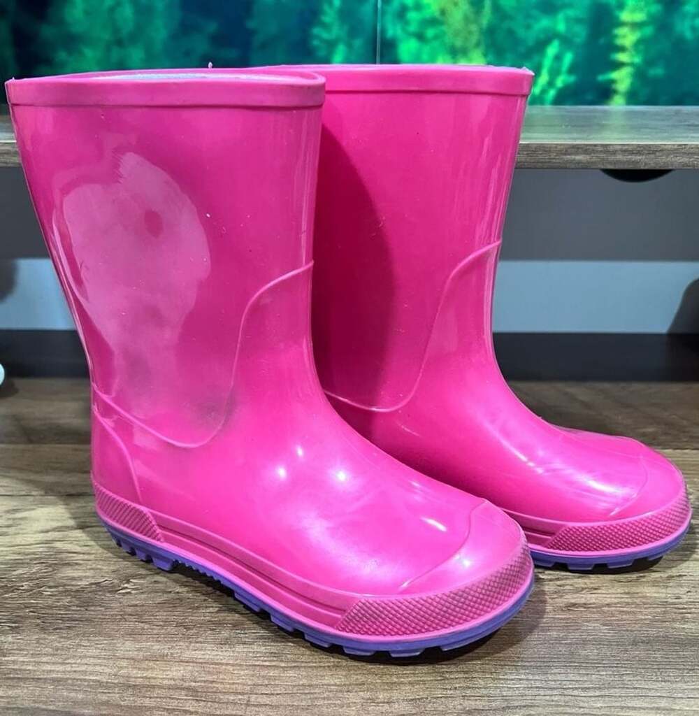 Kamik Kids Pink And Purple Waterproof Rain Boots Size 9-10
